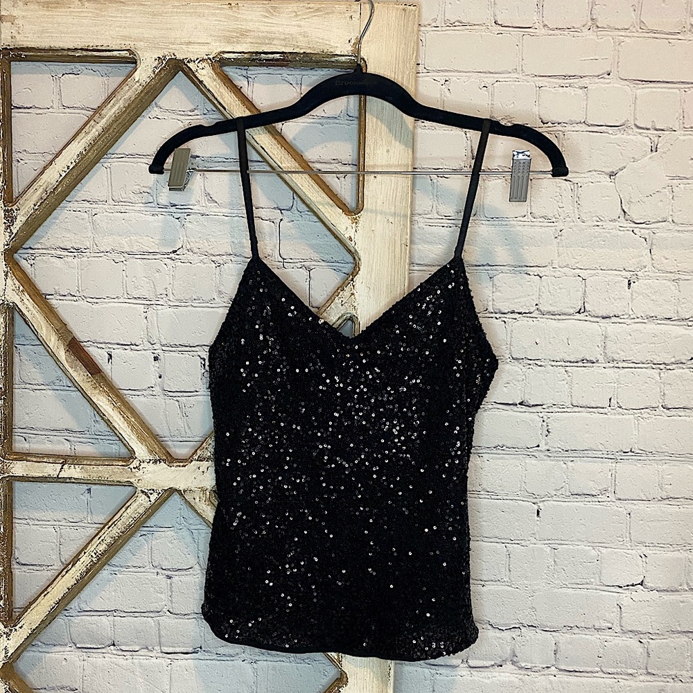 The Limited Black Sequin Tank Top - Picture 3 of 5